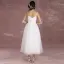 Schlicht Ivory / Creme Strand Brautkleider 2018 A Linie Spaghettiträger Ärmellos Rückenfreies Applikationen Mit Spitze Wadenlang