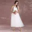 Schlicht Ivory / Creme Strand Brautkleider 2018 A Linie Spaghettiträger Ärmellos Rückenfreies Applikationen Mit Spitze Wadenlang