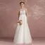 Sexy Ivory Pierced Wedding Dresses 2018 Empire Scoop Neck Sleeveless Appliques Butterfly Floor-Length / Long