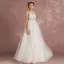 Sexy Ivory Pierced Wedding Dresses 2018 Empire Scoop Neck Sleeveless Appliques Butterfly Floor-Length / Long