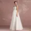 Sexy Ivory Pierced Wedding Dresses 2018 Empire Scoop Neck Sleeveless Appliques Butterfly Floor-Length / Long