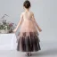 Elegant Pearl Pink Gradient-Color Flower Girl Dresses 2019 Ball Gown Scoop Neck Short Sleeve Sequins Ankle Length Cascading Ruffles Wedding Party Dresses