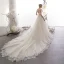 Best Champagne Wedding Dresses 2019 A-Line / Princess Spaghetti Straps Sleeveless Backless Appliques Lace Handmade  Beading Cathedral Train Ruffle