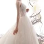 Best Champagne Wedding Dresses 2019 A-Line / Princess Spaghetti Straps Sleeveless Backless Appliques Lace Handmade  Beading Cathedral Train Ruffle