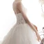 Best Champagne Wedding Dresses 2019 A-Line / Princess Spaghetti Straps Sleeveless Backless Appliques Lace Handmade  Beading Cathedral Train Ruffle