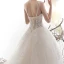 Best Champagne Wedding Dresses 2019 A-Line / Princess Spaghetti Straps Sleeveless Backless Appliques Lace Handmade  Beading Cathedral Train Ruffle