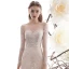 High-end Charming Champagne See-through Wedding Dresses 2019 Trumpet / Mermaid Scoop Neck Long Sleeve Backless Beading Detachable Court Train