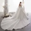 High-end Ivory Wedding Dresses 2019 Ball Gown Strapless Sleeveless Backless Glitter Tulle Cathedral Train Ruffle