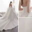 High-end Ivory Wedding Dresses 2019 Ball Gown Strapless Sleeveless Backless Glitter Tulle Cathedral Train Ruffle