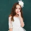 Chic / Beautiful White Flower Girl Dresses 2019 A-Line / Princess Off-The-Shoulder 1/2 Sleeves Appliques Lace Beading Sweep Train Ruffle Backless Wedding Party Dresses