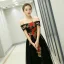 Affordable Navy Blue Evening Dresses  2019 A-Line / Princess Off-The-Shoulder Short Sleeve Appliques Embroidered Floor-Length / Long Ruffle Backless Formal Dresses