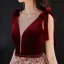 Chic / Belle Bordeaux Daim Jacquard Robe De Soirée 2019 Princesse Transparentes Col v profond Sans Manches Longue Volants Dos Nu Robe De Ceremonie