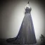 Bling Bling Silber Abendkleider 2019 A Linie Herz-Ausschnitt Ärmellos Glanz Polyester Sweep / Pinsel Zug Rüschen Rückenfreies Festliche Kleider