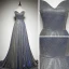 Bling Bling Silber Abendkleider 2019 A Linie Herz-Ausschnitt Ärmellos Glanz Polyester Sweep / Pinsel Zug Rüschen Rückenfreies Festliche Kleider