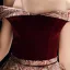 Affordable Burgundy Suede Jacquard Evening Dresses  2019 A-Line / Princess Off-The-Shoulder Short Sleeve Sash Floor-Length / Long Backless Formal Dresses