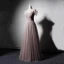Elegant Pearl Pink Evening Dresses  2019 A-Line / Princess Off-The-Shoulder Short Sleeve Sequins Beading Glitter Tulle Floor-Length / Long Ruffle Backless Formal Dresses