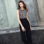 Modern / Fashion Black Jumpsuit 2019 Scoop Neck Sleeveless Multi-Colors Glitter Sequins Ankle Length Evening Dresses