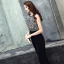 Modern / Fashion Black Jumpsuit 2019 Scoop Neck Sleeveless Multi-Colors Glitter Sequins Ankle Length Evening Dresses