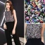 Modern / Fashion Black Jumpsuit 2019 Scoop Neck Sleeveless Multi-Colors Glitter Sequins Ankle Length Evening Dresses