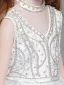 Luxury / Gorgeous Ivory Flower Girl Dresses 2019 A-Line / Princess V-Neck Sleeveless Appliques Lace Beading Glitter Sequins Sweep Train Ruffle Backless Wedding Party Dresses