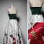 Modern / Fashion Dark Green White Suede Evening Dresses  2019 A-Line / Princess Sweetheart Sleeveless Beading Printing Flower Floor-Length / Long Ruffle Backless Formal Dresses