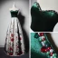 Modern / Fashion Dark Green White Suede Evening Dresses  2019 A-Line / Princess Sweetheart Sleeveless Beading Printing Flower Floor-Length / Long Ruffle Backless Formal Dresses