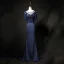 Élégant Bleu Marine Transparentes Robe De Soirée 2019 Trompette / Sirène Encolure Dégagée 1/2 Manches Faux Diamant Appliques En Dentelle Glitter Paillettes Train De Balayage Volants Dos Nu Robe De Ceremonie