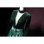 Vintage / Originale Vert Foncé Daim Satin Robe De Soirée 2019 Princesse Col Haut Transparentes Col v profond Sans Manches Ceinture Longue Volants Dos Nu Robe De Ceremonie