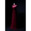 Vintage / Retro Burgundy Chiffon Evening Dresses  2019 A-Line / Princess See-through High Neck Sleeveless Appliques Lace Beading Floor-Length / Long Ruffle Backless Formal Dresses