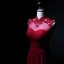 Vintage / Retro Burgundy Chiffon Evening Dresses  2019 A-Line / Princess See-through High Neck Sleeveless Appliques Lace Beading Floor-Length / Long Ruffle Backless Formal Dresses