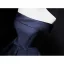 Simple Bleu Marine Satin Robe De Soirée 2019 Trompette / Sirène Bustier Sans Manches Noeud Ceinture Train De Balayage Volants Dos Nu Robe De Ceremonie