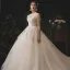 Elegant Champagne Brudekjoler 2019 Prinsesse Kjæreste Uten Ermer Ryggløse Beading Chapel Train Buste
