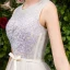 Modern / Fashion Champagne Bridesmaid Dresses 2019 A-Line / Princess Appliques Lace Sash Short Ruffle Backless Wedding Party Dresses