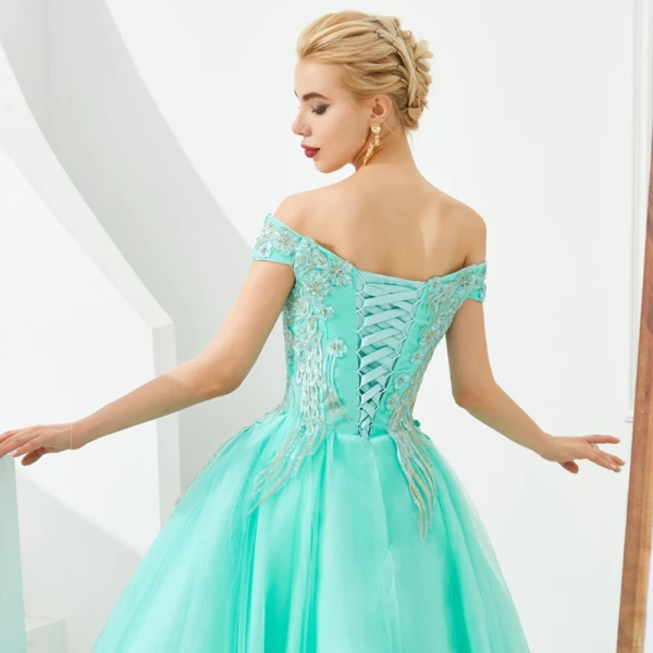 Chic / Beautiful Red Prom Dresses 2019 A-Line / Princess Off-The-Shoulder Short Sleeve Appliques Lace Backless Floor-Length / Long Formal Dresses