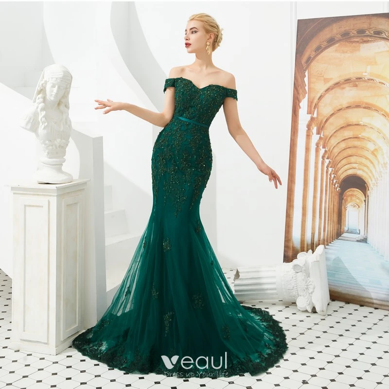 Dark green formal on sale gowns