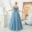 Best Dark Green Prom Dresses 2019 A-Line / Princess Off-The-Shoulder Short Sleeve Beading Floor-Length / Long Ruffle Backless Formal Dresses
