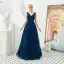 Meilleure Vert Foncé Robe De Soirée 2019 Princesse V-Cou Sans Manches Perlage Glitter Tulle Longue Volants Dos Nu Robe De Ceremonie