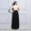 Abordable Noire Transparentes Robe De Soirée 2019 Princesse Col v profond Sans Manches Appliques En Dentelle Perlage Faux Diamant Fendue devant Longue Volants Dos Nu Robe De Ceremonie
