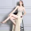 Abordable Noire Transparentes Robe De Soirée 2019 Princesse Col v profond Sans Manches Appliques En Dentelle Perlage Faux Diamant Fendue devant Longue Volants Dos Nu Robe De Ceremonie