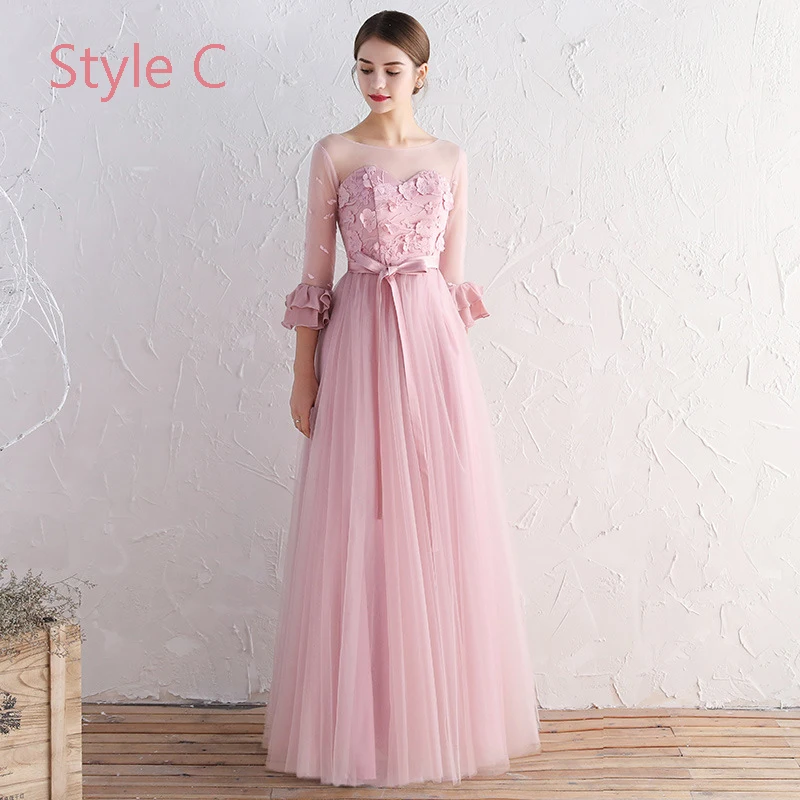 blue dress for baby girl Mismatched Sexy Pink Mermaid Side Slit Maxi Long Bridesmaid Dresses On –  Wish Gown main image 1