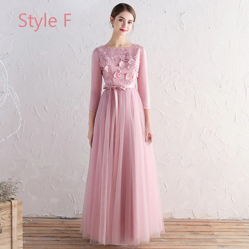 Affordable Blushing Pink Bridesmaid Dresses 2019 A Line Princess Sash  Appliques Lace Floor Length Long Backless Ruffle Wedding Party Dresses