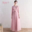 Affordable Blushing Pink Bridesmaid Dresses 2019 A-Line / Princess Sash Appliques Lace Floor-Length / Long Backless Ruffle Wedding Party Dresses