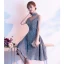 Sparkly Silver Homecoming Graduation Dresses 2019 A-Line / Princess Spaghetti Straps Sleeveless Glitter Polyester Short Backless Formal Dresses