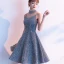 Sparkly Silver Homecoming Graduation Dresses 2019 A-Line / Princess Spaghetti Straps Sleeveless Glitter Polyester Short Backless Formal Dresses