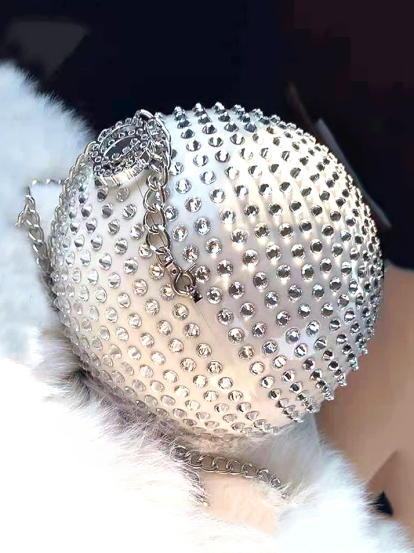 Moderne / Mode Argenté Perlage Faux Diamant Pochette 2019 Accessorize