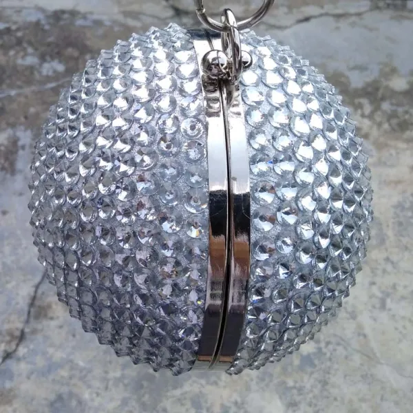 Stylowe / Modne Srebrny Frezowanie Rhinestone Akcesoria Kopertówki 2019