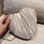 Chic / Beautiful Champagne Heart-shaped Clutch Bags Ruffle Fabric 2019 Accessories