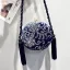 Traditional Navy Blue Lace Flower Sequins Velour Clutch Bags 2019 Tassel Accessories