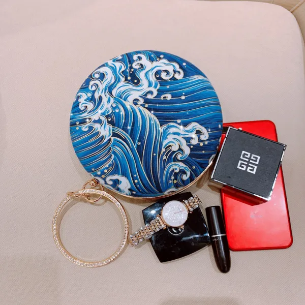 Amazing / Unique Sky Blue Printing Clutch Bags 2019 Accessories