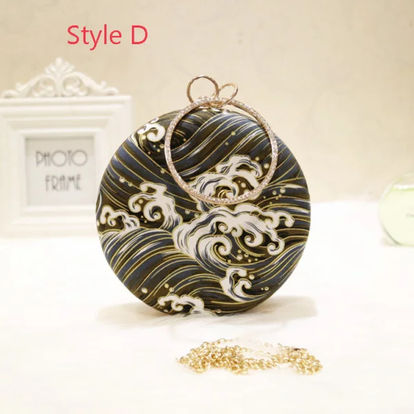 Amazing / Unique Sky Blue Printing Clutch Bags 2019 Accessories